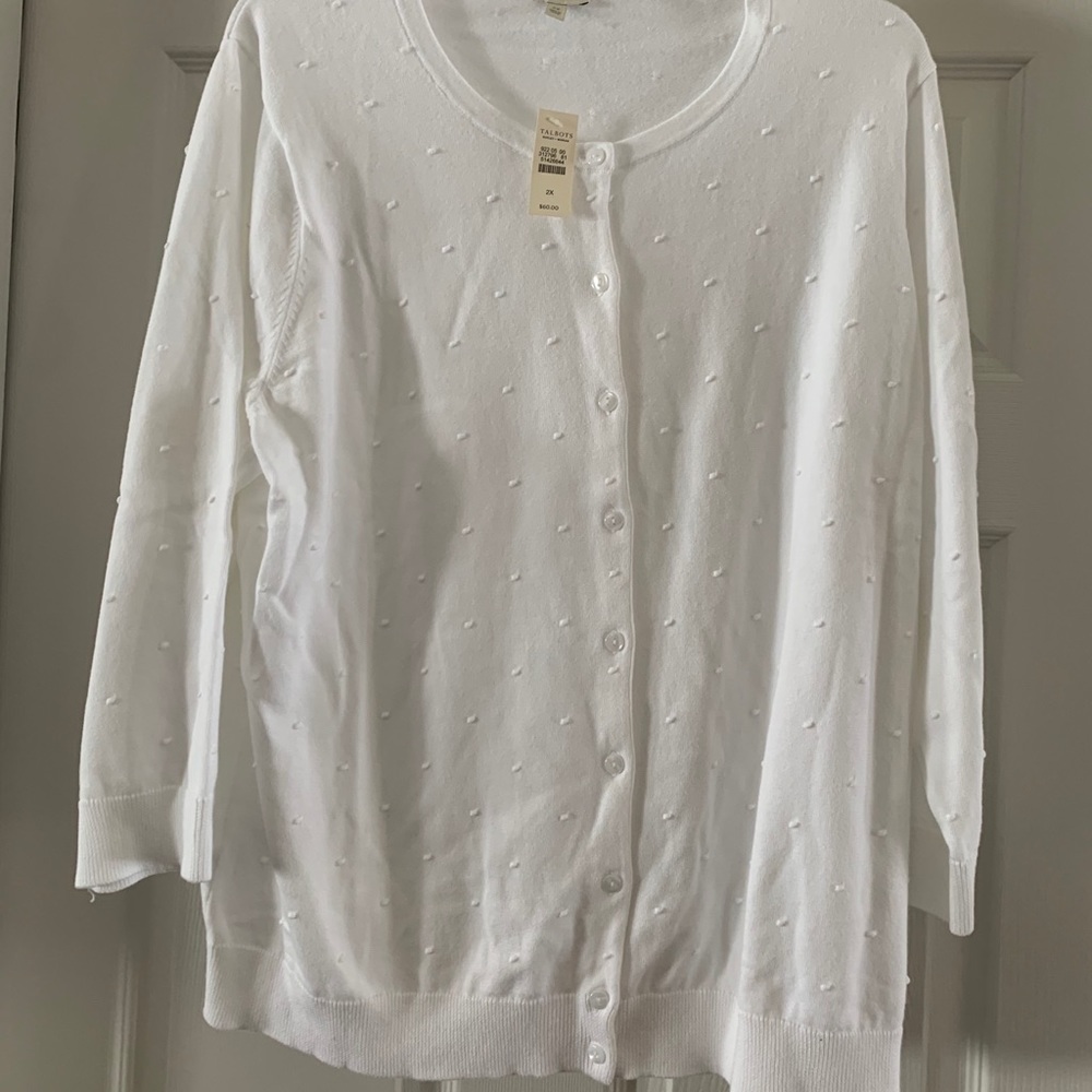 White Polka Dot Cardigan